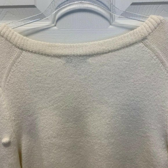 Madewell Bobble Dashwood Ivory Pom Pom Sweater S - Picture 11 of 12